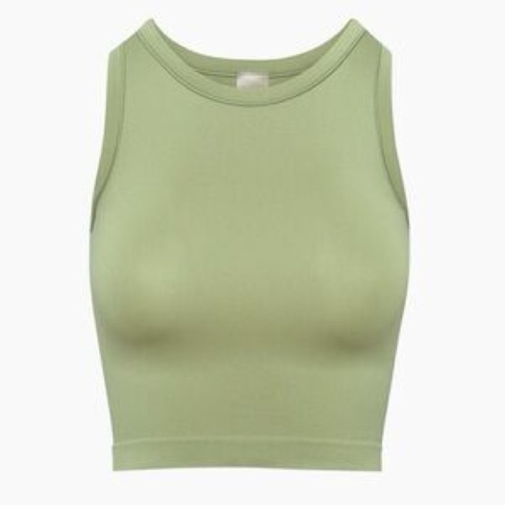 Aritzia | Sunday Best Sinch Seamless Crew Tank | Small | Sage Frost